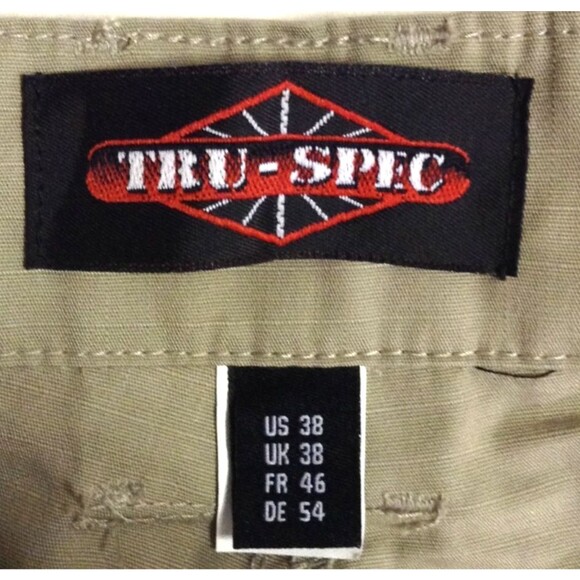 Tru-Spec Tactical Pants Mens 38x27 Khaki 24-7 Series Cargo Ripstop Double Knee - Picture 9 of 10